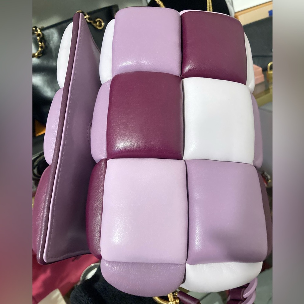 NWT $528 retail kate spade Quilted Patchwork Crossbody Bag in Plum & Lilac Boxxy - Picture 6 of 12